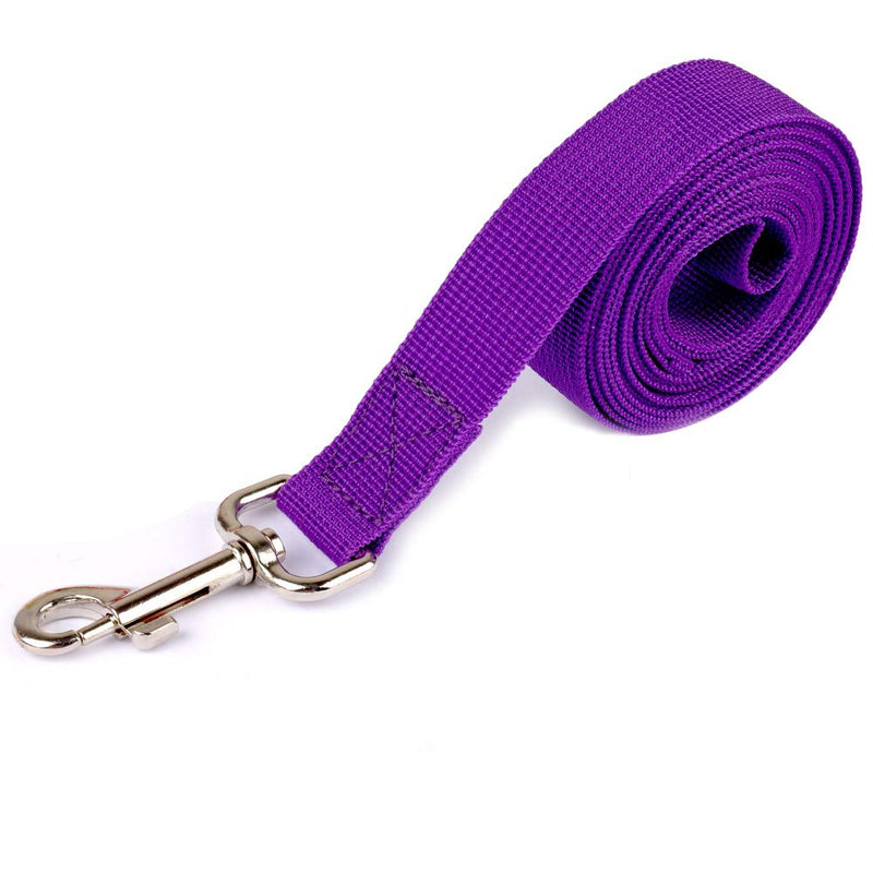 [Australia] - AEDILYS Dog Leash,Strong and Durable Traditional Style Leash with Easy to Use Collar Hook,Nylon Dog Leashs, Traction Rope, 6 Feet Long, 4/5 Inch Wide,Purple 