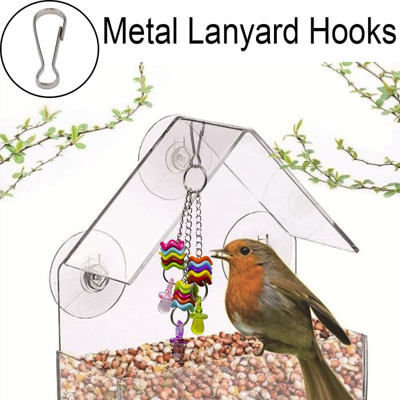 NA 100 Pcs Bird Hooks Metal Lanyard Hooks Chain Links Snaps Hook Set Lanyard Cage Accessories for Grommeted Flag, Key Chain, Socks - PawsPlanet Australia