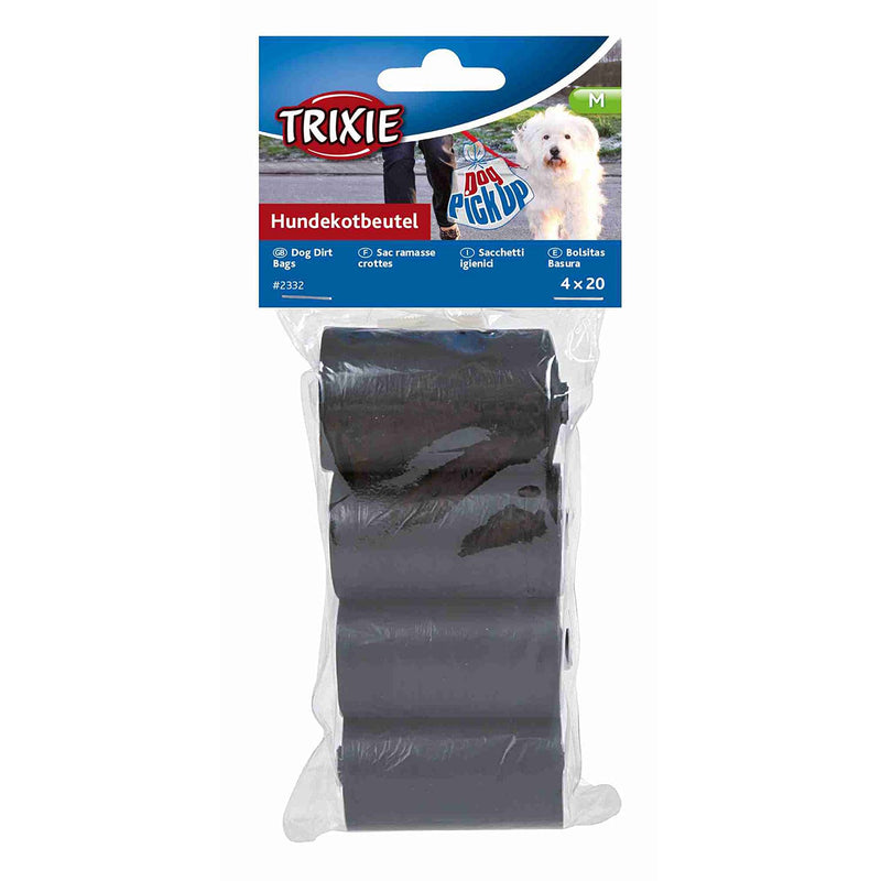 Trixie dog waste bags 4x20 M/black - PawsPlanet Australia