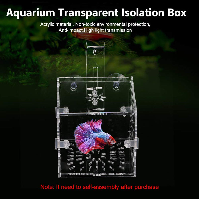 [Australia] - Fish Tank Breeding Isolation Box Aquarium Acclimation Hatchery Incubator Acrylic Transparent Aquarium Hatchery Incubator Holder 10CM*10CM*10CM 