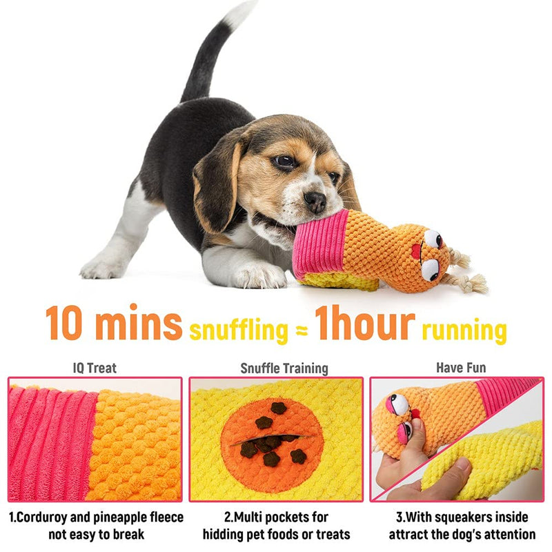 TOTARK Dog Toys for Boredom, Snail Interactive Snuffle Toys for Puzzle & Natural Foraging Skills, Squeaky Puppy Enrichment Toys Puzzle Toys for Small Medium Dogs Training Relief Stress Stuffed Snail - PawsPlanet Australia