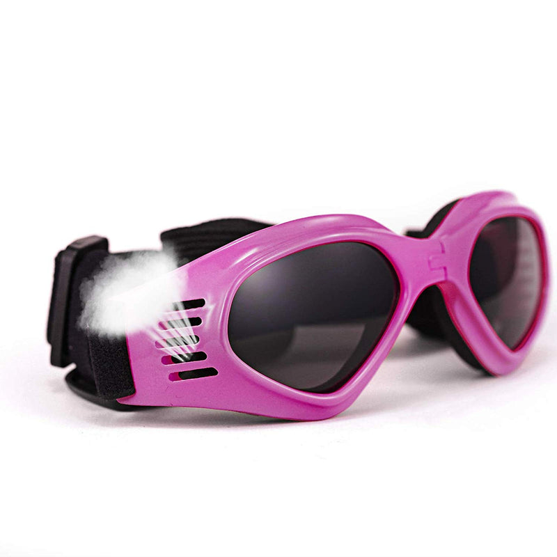 [Australia] - Loggipet Dog Goggles Sunglasses UV Protective Foldable Pet Sun Glasses Adjustable Waterproof Eyewear for Cat Dog Pink 