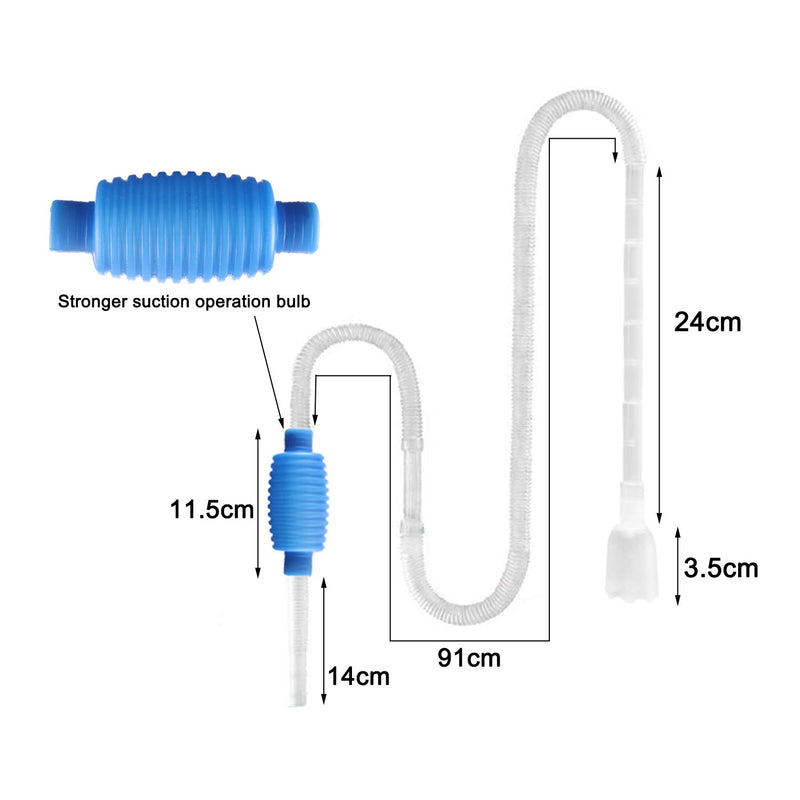 [Australia] - NCElec Small Fish Net Long Handle,Siphon Fish Tank Cleaner Pump 