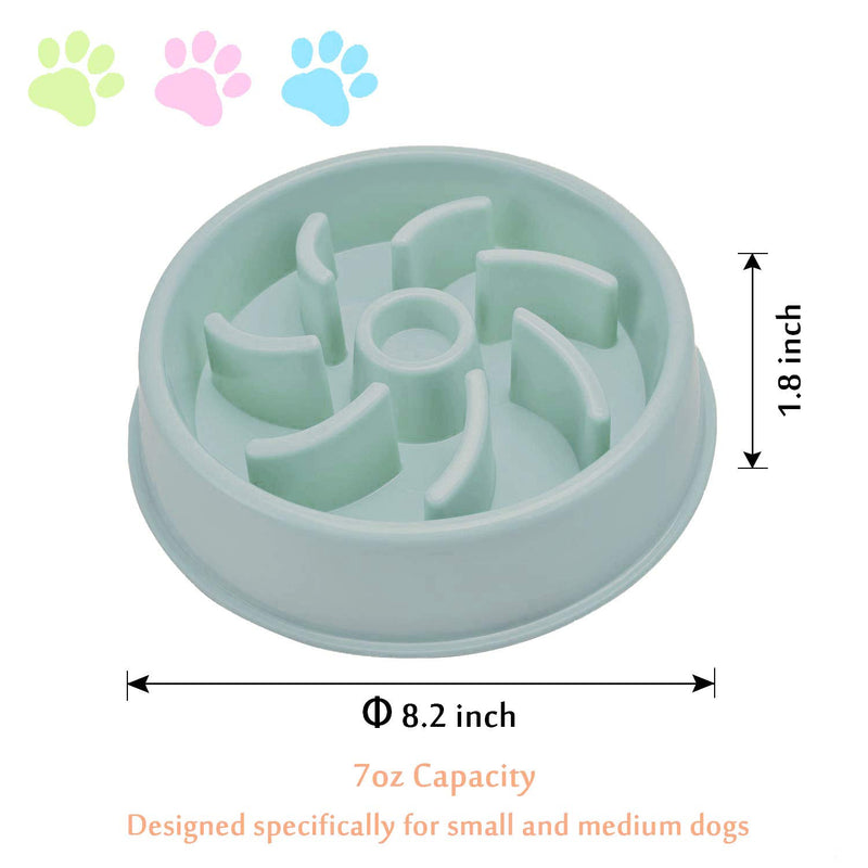 Slow Eating Dog Bowl Interactive Feeder, Pet Food Slow Feeder Bowl with Non-Slip Rubber Base, Non-Toxic Eco-Friendly Maze Dog Bowl Preventing Choking and Anti-Gulping(Blue) Blue - PawsPlanet Australia