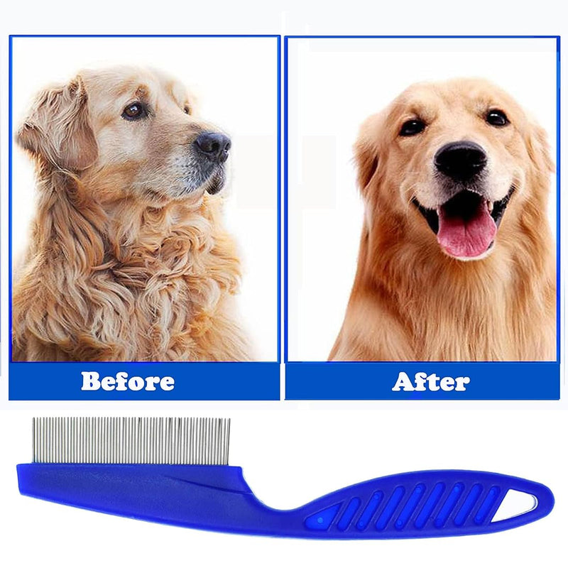 ASYKNM Professional flea comb for cats and dogs - set of 3 - effective control of fleas and lice - also suitable as a dust comb - PawsPlanet Australia