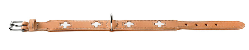 Hunter Swiss Nickel Pale Leather Collar, 47,0-54,0 cm, Natur/Beige 47.0-54.0 cm - PawsPlanet Australia