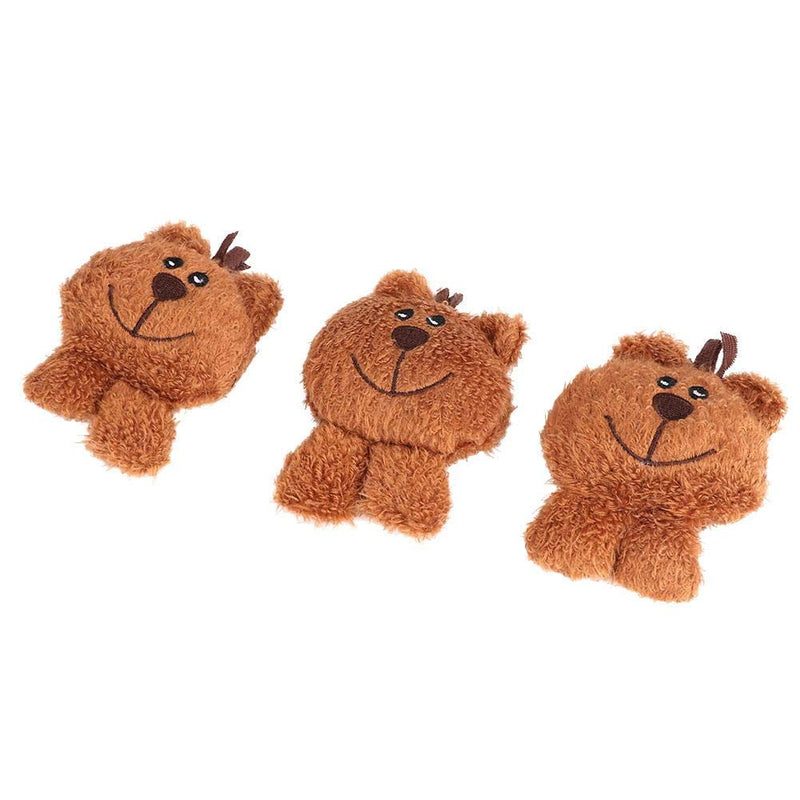 3Pcs Catnip Plush Toy Little Bear Shape Cat Chew Toys Interactive Pet Catnip Teeth Cleaning Toys Christmas Toy Gift for Indoor Cats Kitten - PawsPlanet Australia