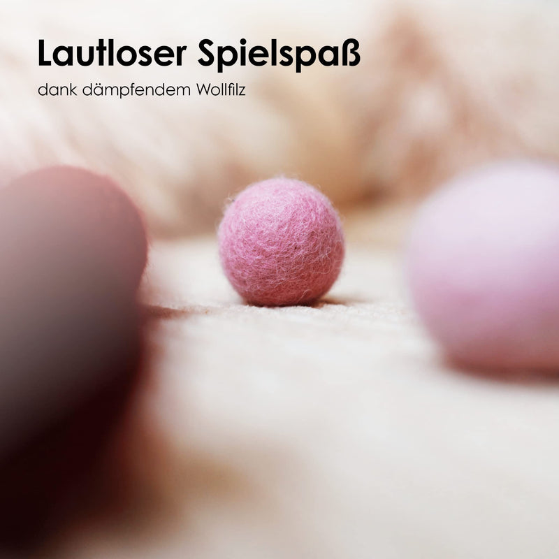 LucyBalu® felt balls for cats | Cat toys | Felt cat balls | Cat toys made from 100% wool I natural toys for cats | Play balls for cats fair from Nepal | 6 pieces| Magenta Viva Magenta - PawsPlanet Australia