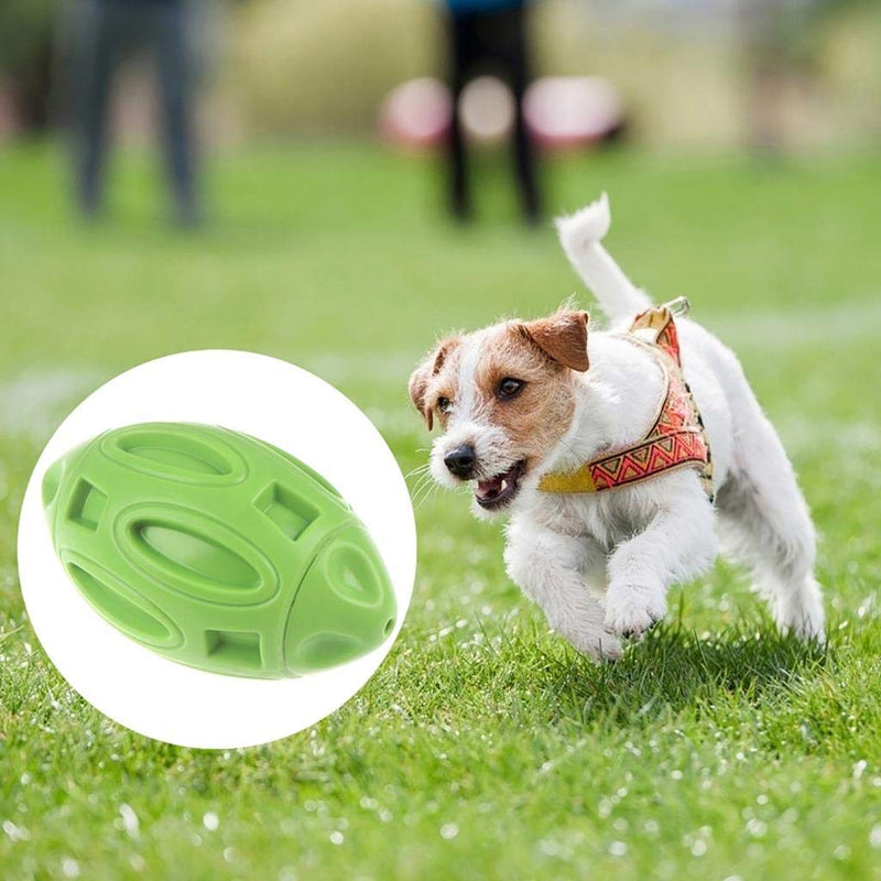 Olgaa Squeaky Dog Toys Rugby Shape Durable Pet Chew Toys Balls Bite Resistant Teeth Training Toys for Medium and Large Breed - PawsPlanet Australia