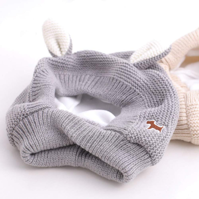 Dog Hat Rabbit Ears Pet Knitted Hat Warm Winter Cap Head Wear for Cats Dogs Pets Party - PawsPlanet Australia