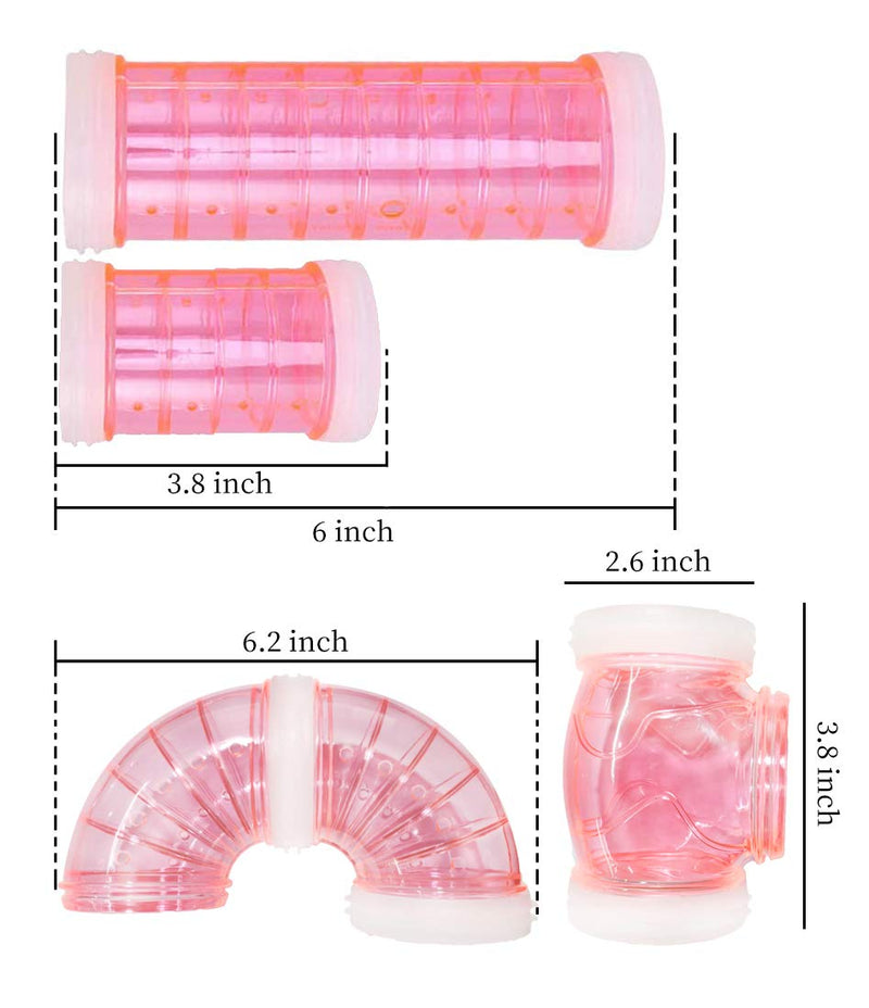 WishLotus Hamster Tubes, Adventure External Pipe Set Transparent MaterialHamster Cage & Accessories Hamster Toys to Expand Space DIY Creative Connection Tunnel Track Rat Toy Blue - PawsPlanet Australia