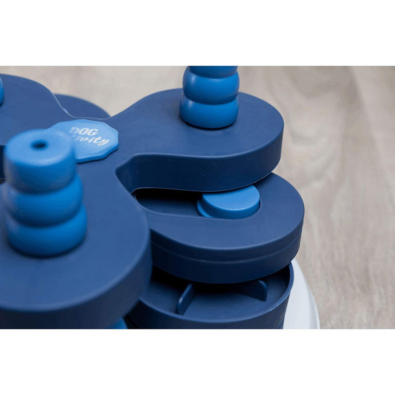 Trixie Dog Activity Flower Tower Strategy Game, Ø 30 x 13 cm, 1125 kg, white/blue - PawsPlanet Australia