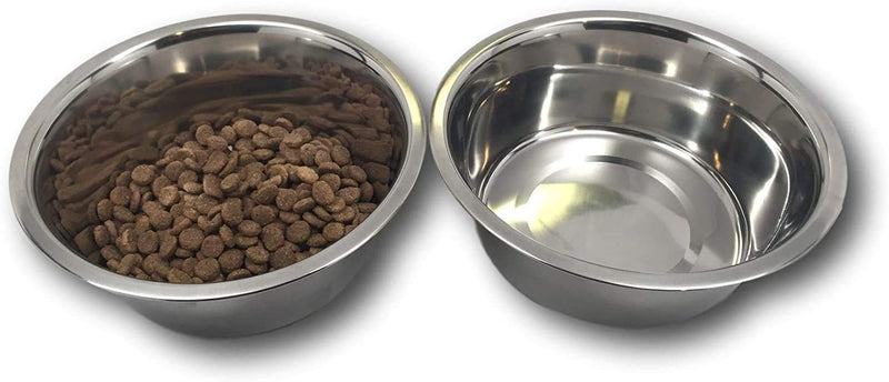 PSM Stainless steel pet food bowl set, dog feeding bowl, water bowl for pet, dog food bowl, pet bowl, pet product, SET OF TWO DOG BOWLS, DURABLE - PawsPlanet Australia
