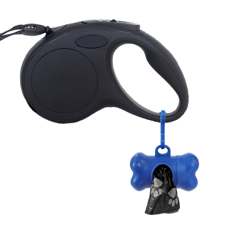 Downtown Pet Supply - Large Dog Poop Bags with Dog Leash Clip and Poop Bag Dispenser - Cat Litter & Dog Poop Scoop Bags - Unscented, Leak-Proof Bags 180 Bags Black with Paw Prints - PawsPlanet Australia