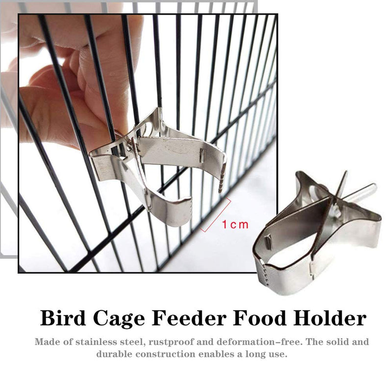 5 Pieces Bird Cage Clamp Feeder Food Holder Parrot Small Animal Fruit Vegetable Holder for Bird Hamster Cockatiel Parrot - PawsPlanet Australia
