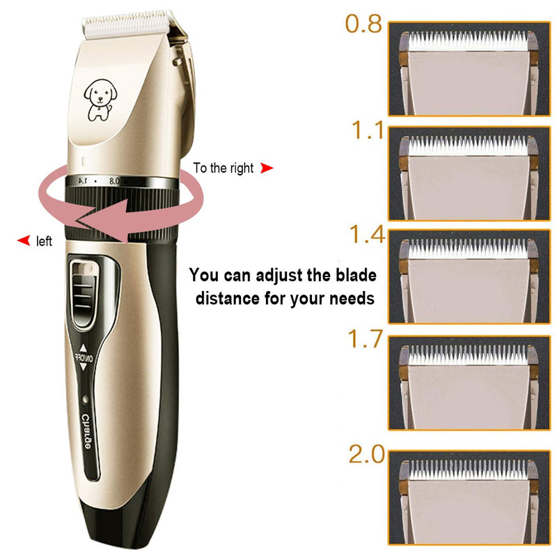 [Australia] - Kartice Dog Hair Clippers, Pet Hair Clippers Kit, Cordless Low Noise Rechargeable Dog Grooming Shaver Clippers with Nail Kits Scissors Comb for Dogs, Cats, Pets 