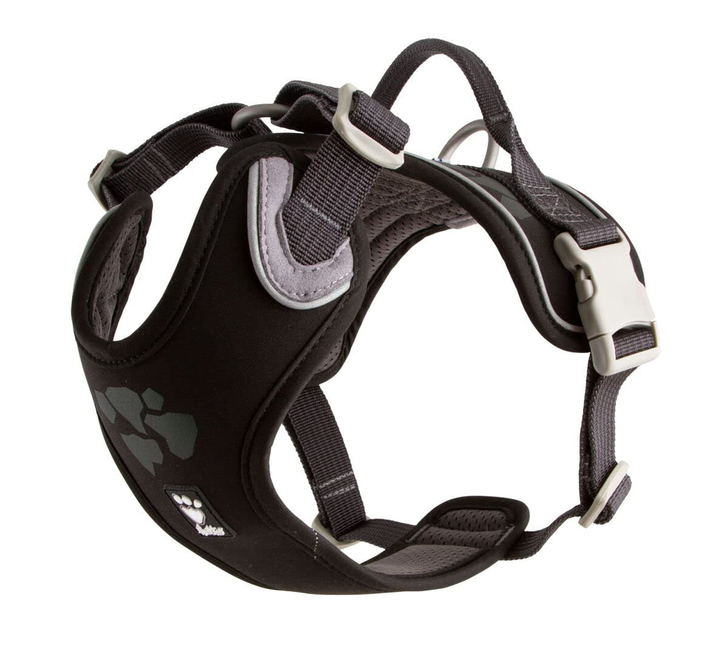 Hurtta Weekend Warrior Dog Harness, Chest Harness for Dogs, Black 45-60 cm Multi 18-24 in - PawsPlanet Australia