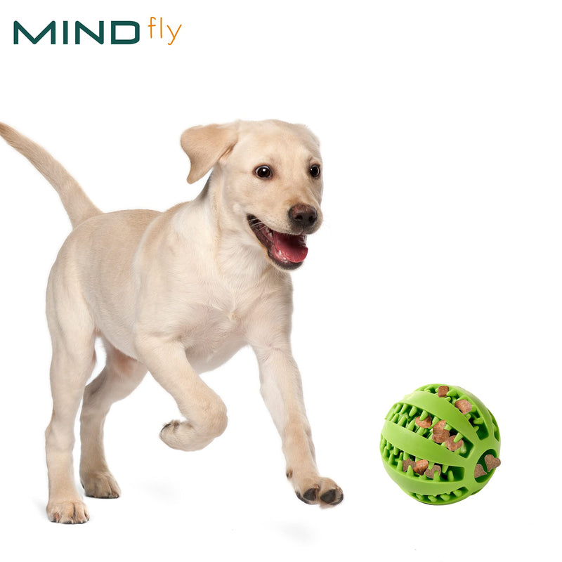 MINDFLY Dog Ball Toy, 360º Finger Toothbrush Kit 5 in One,100% BPA Free, Full Surround Soft Bristles,Durable Rubber Dog Treat Toys for Easy Teeth Cleaning，IQ Training for Puppies and Small Medium Pets - PawsPlanet Australia