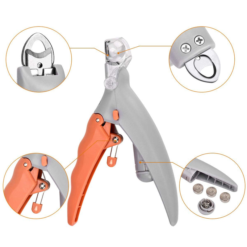 Queta Pet Nail Clipper, Dog Nail Trimmer and Toenail Clippers, Pet Nail Scissor Great for Cats & Dogs, Features LED Light - PawsPlanet Australia