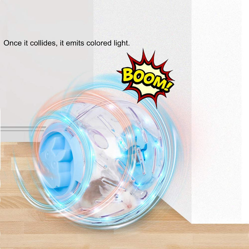 FOUUA Silent Hamster Ball, Mini Running Activity Exercise Ball Toy Transparent Hamster Ball Dog Special Toy Ball Small Animals Cage Accessories Blue - PawsPlanet Australia