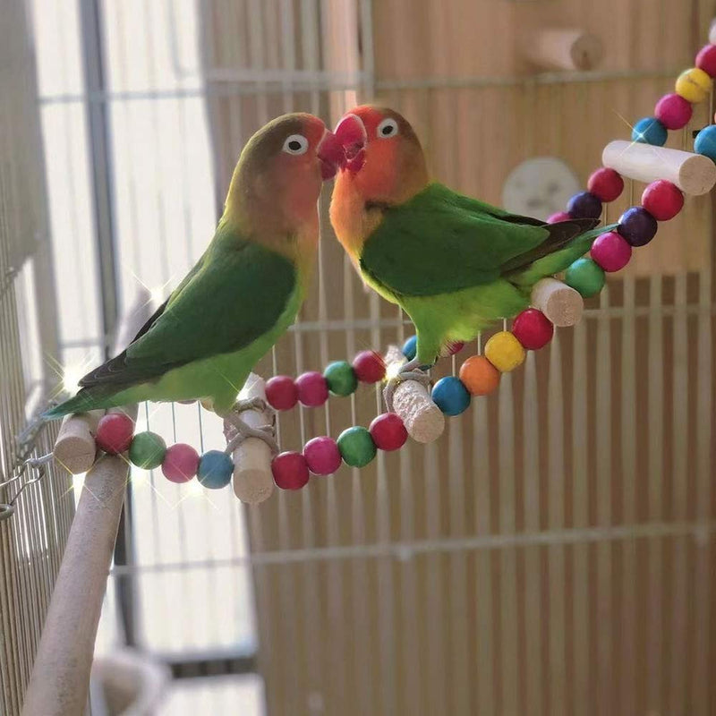 ZOHOKO Bird Parrot Toys Ladders Toys, Hanging Pet Bird Cage Accessories Hammock Toy for Small Parakeets Cockatiels, Lovebirds, Conures, Macaws, Lovebirds, Finches 10ladder - PawsPlanet Australia