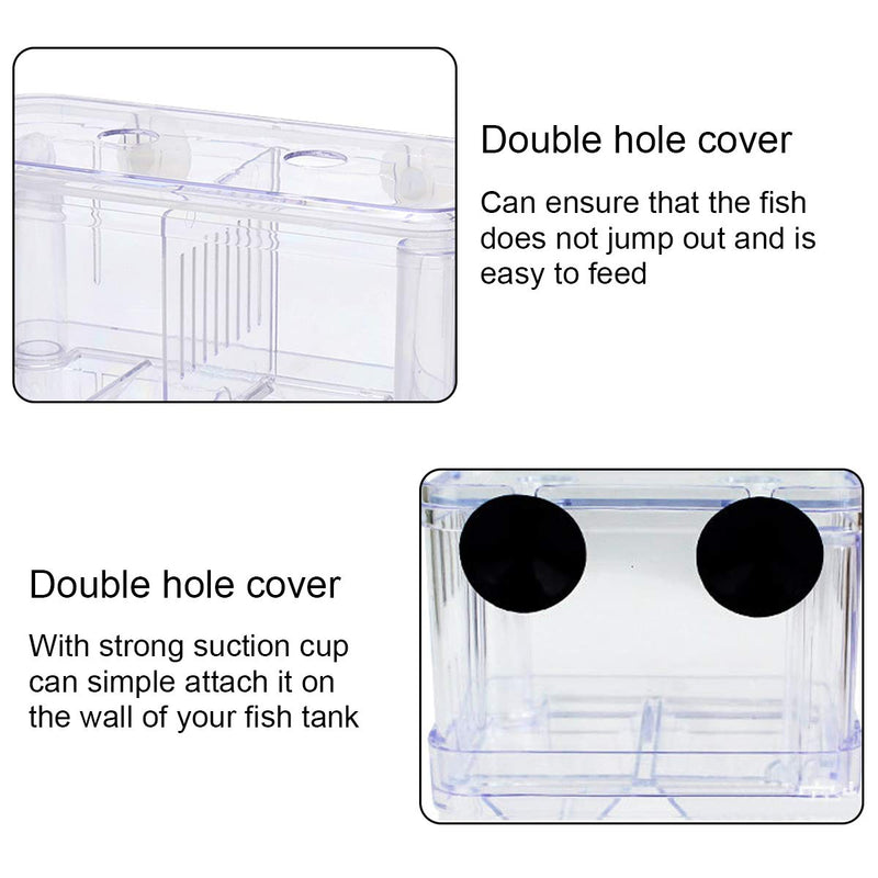 [Australia] - WEAVERBIRD Fish Breeder Box Acrylic Aquarium Isolation Hatchery Feeding Boxes White for Small Baby Fishes Shrimp Clown Fish 