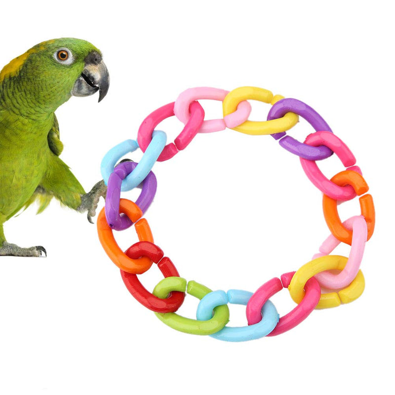 Zerodis 100 Pieces Multi-colored Rings Hooks C-Clip Plastic Mesh Plastic Stroller Chain for Baby Toy Bird Parrot - PawsPlanet Australia