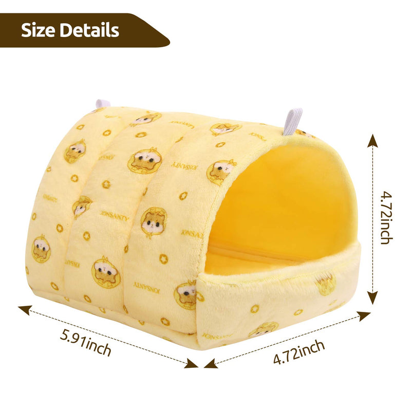 [Australia] - SAWMONG Hamster Bedding House Hideout Cage Accessories Habitat Small Animal Bed for Chinchilla Ferret Rat Hedgehog Supplies (5.91" Length, 4.72" Width, 4.72" Height) 