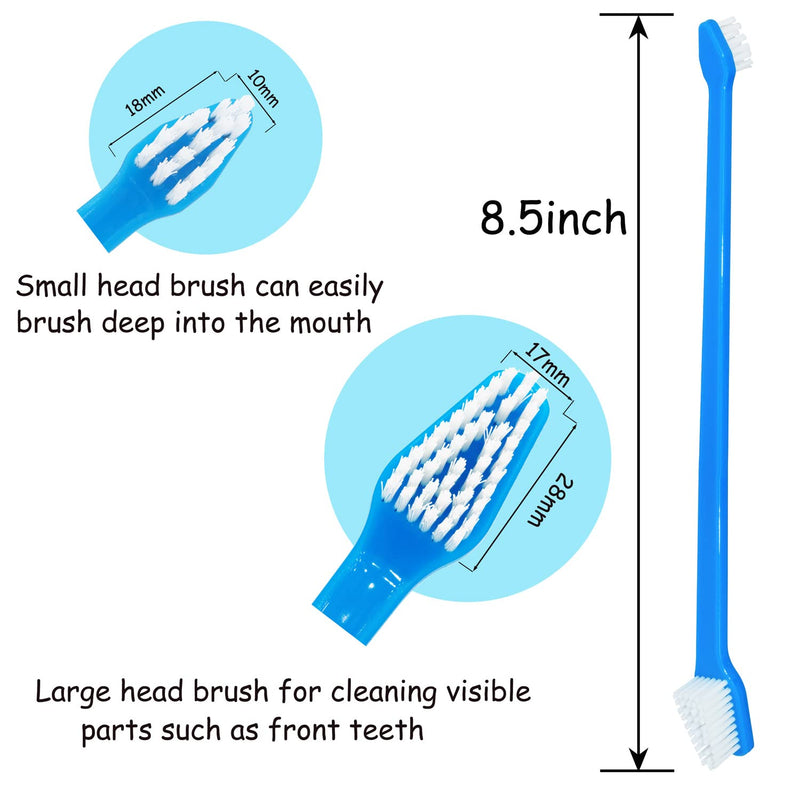 Pet Dog Soft Toothbrush Dog Toothbrush Finger Toothbrush pet Toothbrush Small to Large Dogs (12 Head Toothbrush) 12 Pcs-dual End Toothbrushes - PawsPlanet Australia