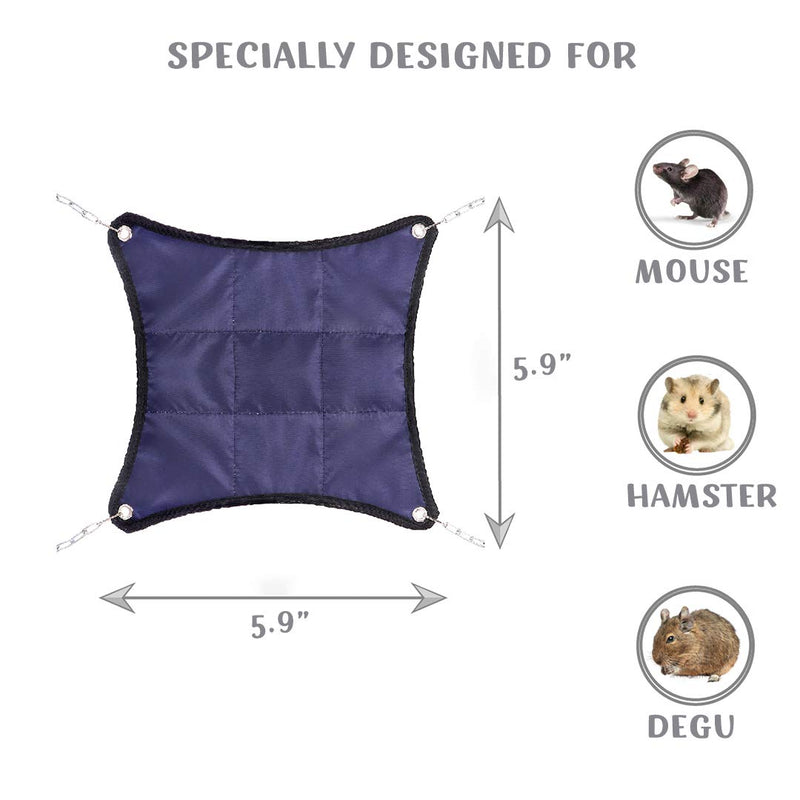 Monmoransy Hammock for Hamster cage, Ferret, Rat, Gerbil and Other Small Animal I Reusable Guinea Pig Hangout Bed I Toys and Accessories for Chinchilla House S Blue - PawsPlanet Australia