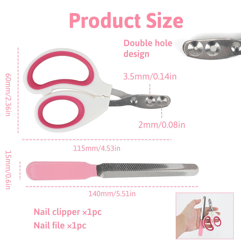 Cat Claw Trimmer Rustproof Grooming Two Sizes with Free File Claw Trimmer for Dogs Claws Small Animals Easy to Use for Beginners - PawsPlanet Australia
