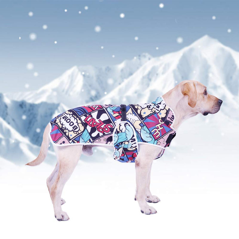 [Australia] - Surfing Style Dog Raincoat, Pet Lightweight Poncho, Lightweight Jacket for Large Medium and Small Dogs, Pet Clothes with Adjustable Straps Buckle and Harness Hole Surf Hero 