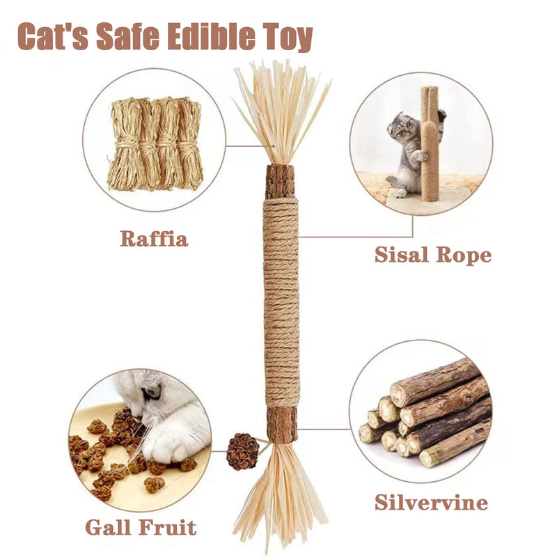 Tsathoggua catnip sticks, 4 pieces catnip toys, interactive cat toy, cat toy, cat toy for removing tartar, refreshing breath, organic interaction cat grass - PawsPlanet Australia