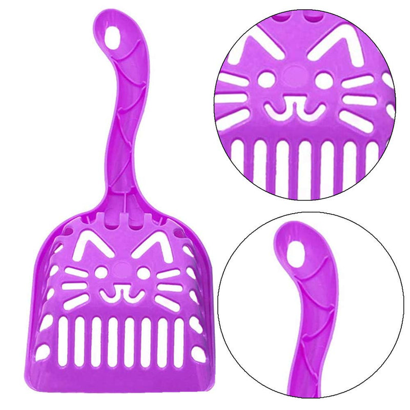 N\A 4 Pcs Cute Cat Shaped Litter Scoops Sifter with Deep Shovel and Ergonomic Long Handle for Pet Poop - PawsPlanet Australia