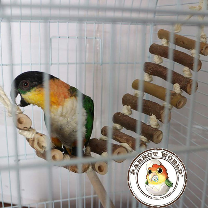 [Australia] - PIVBY Bird Rope Step Ladder Toy Bridge Cage Hammock Swing Toys for Parrot Parakeet Budgie Cockatiel Pack of 2 