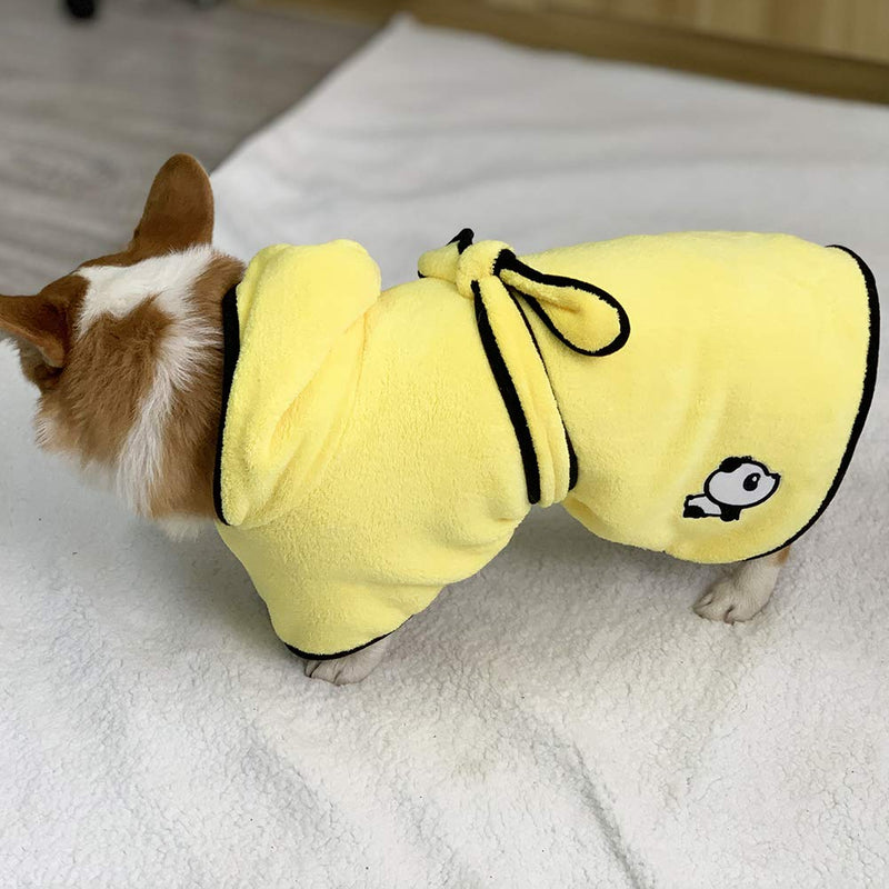 BT Bear Dog Bathrobe,Microfiber Pet Bath Towels Water-absorption Pet Bathrobe Quick Drying For Cats Puppy Small Dogs (XS: back length 33cm) XS: back length 33cm - PawsPlanet Australia