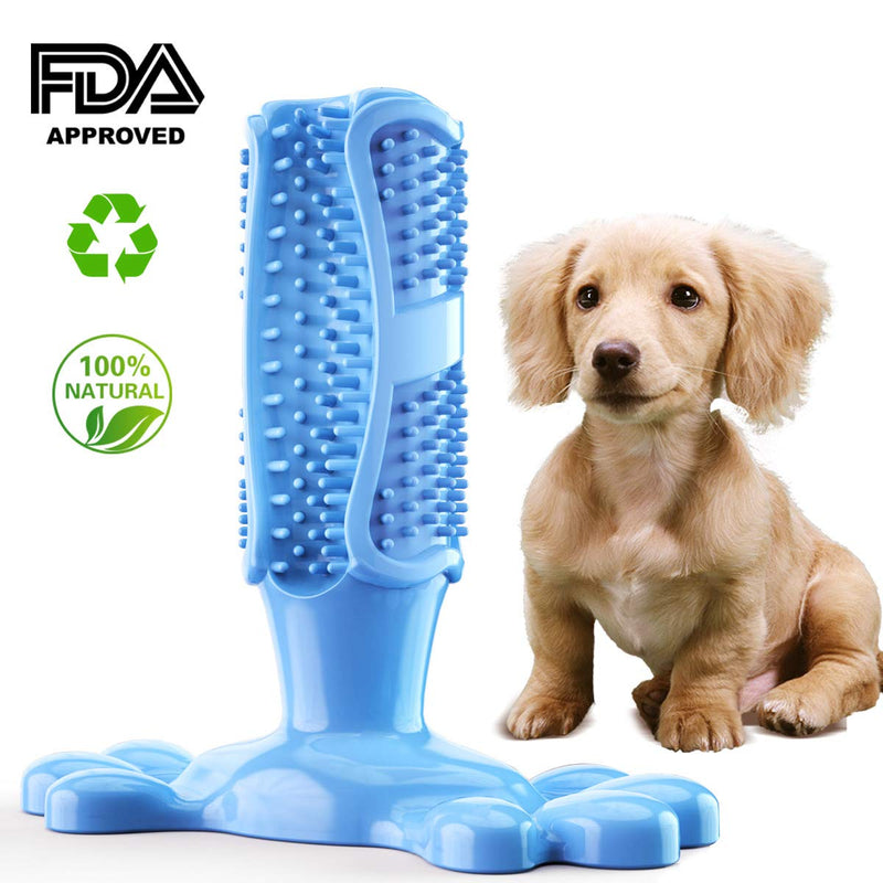 Dog Chew Toys with Brush, Dog Toothbrush Stick, Dog Chew Toy Doggy Teeth Cleaner Puppy Dental Care Dog Tooth Brushing Stick Natural Rubber + Dog Walking Bag Medium - PawsPlanet Australia