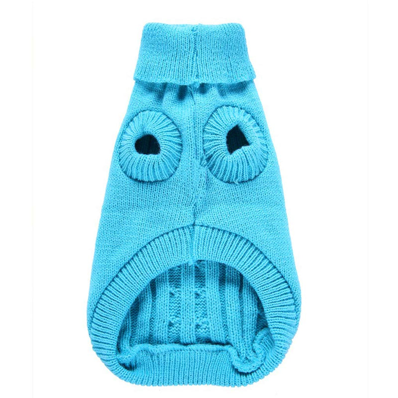 Dog Sweater, Warm Pet Sweater, Dog Sweaters for Small Dogs Medium Dogs Large Dogs, Cute Knitted Classic Cat Sweater Dog Clothes Coat for Girls Boys Dog Puppy Cat XX-Small Blue - PawsPlanet Australia