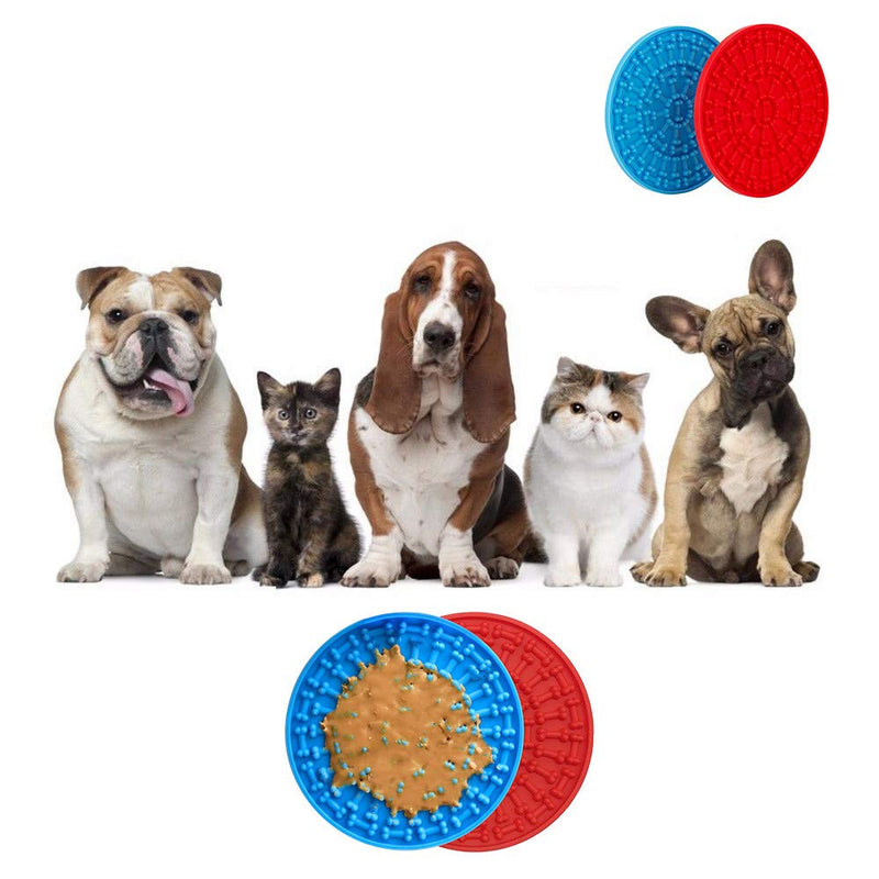 [Australia] - Andyrex Dog Lick Pad, Slow Feeder Dog Mat,Dog Peanut Butter Lick Pad,Pet Lick Mat for Pet Bathing, Grooming, and Dog Training（2Pack） 