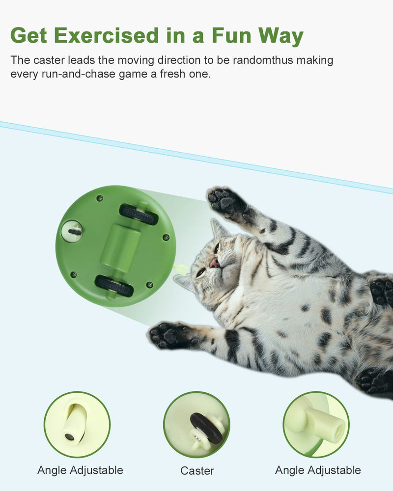 JOFLVA Interactive Electric Cat Toy with LED Light and Spring, 4 Routes 3 Speeds, 3 in 1 Electric Rechargeable Cat Toy, Self-Employment Cat Toy - PawsPlanet Australia