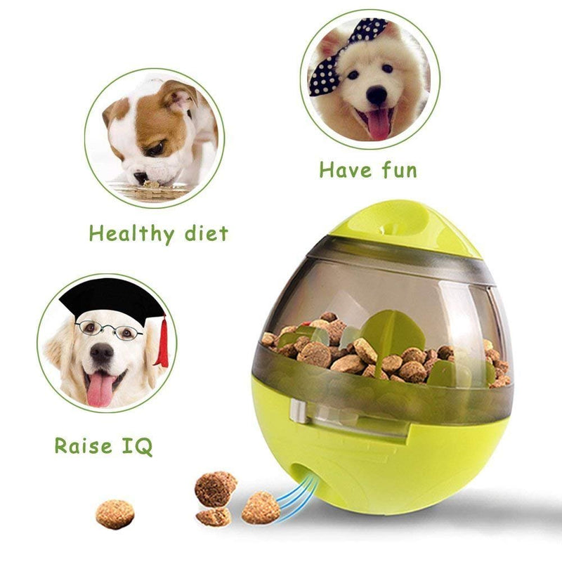 Zellar Treat Dispensing Dog Toy - Dog Treat Ball/Food Dispenser/Interactive Toys/Slow Eating IQ Treat Ball for Small Medium Dogs and Cats (Green) - PawsPlanet Australia