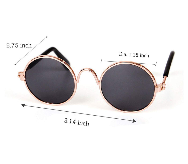 YOAVIP Cat Small Dog Cute Sunglasses Eyewear Photos Props Accessories Cosplay Glasses Black - PawsPlanet Australia