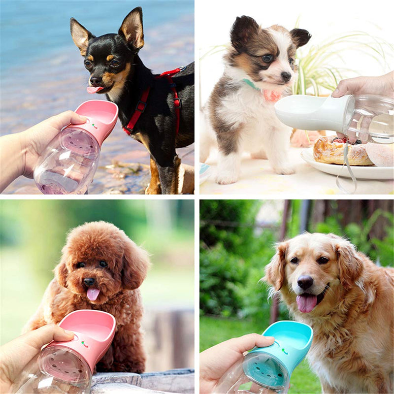 DDCHEN 350ml550ml Dog Water Bottle, Portable Water Dispenser Gourd Dog Puppy Cat Pets Travel Water Drink Bottle 350ML Pink - PawsPlanet Australia