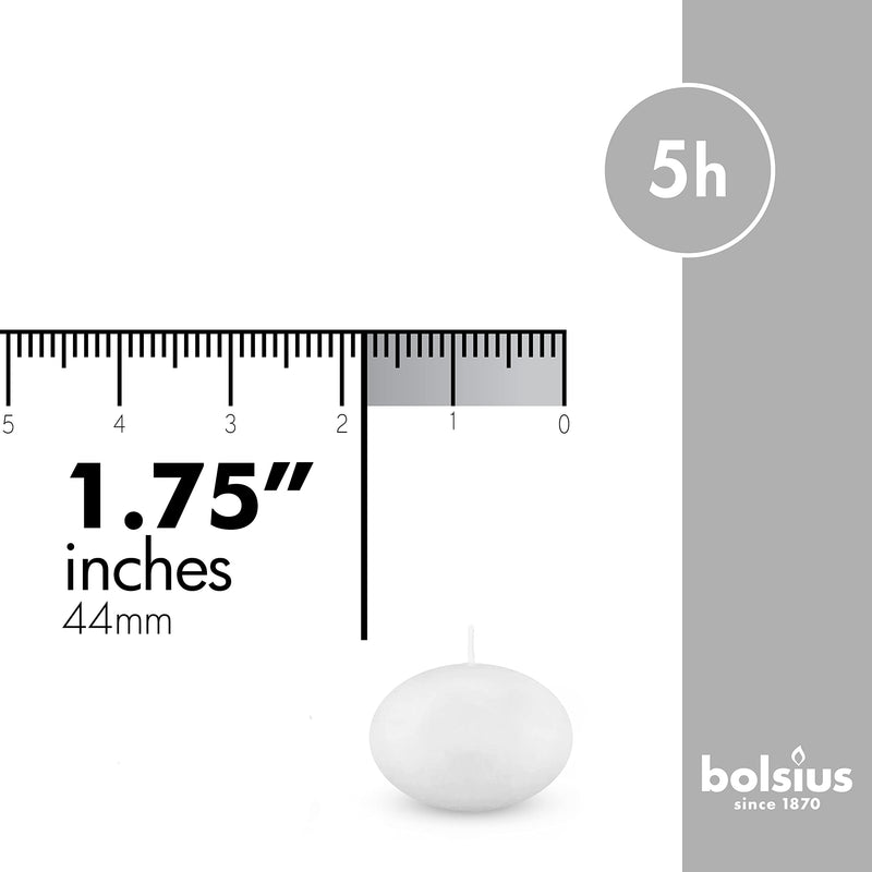 Bolsius Floating Candle-White, Wax, 4.5cm w X 3cm h - PawsPlanet Australia