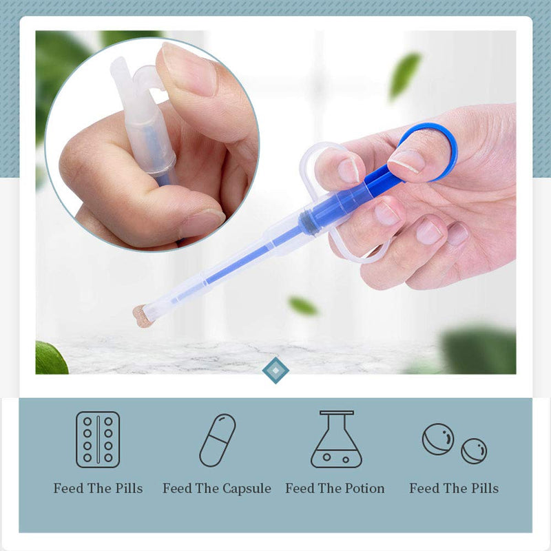 onebarleycorn - Pet Dog Cat Pill Gun,Cat Pill Popper Dog Pill Pusher Cat Feeding Syringe Capsule Tablet Soft Tip Piller Device Teat Nipple Feeder for Dogs cats - PawsPlanet Australia