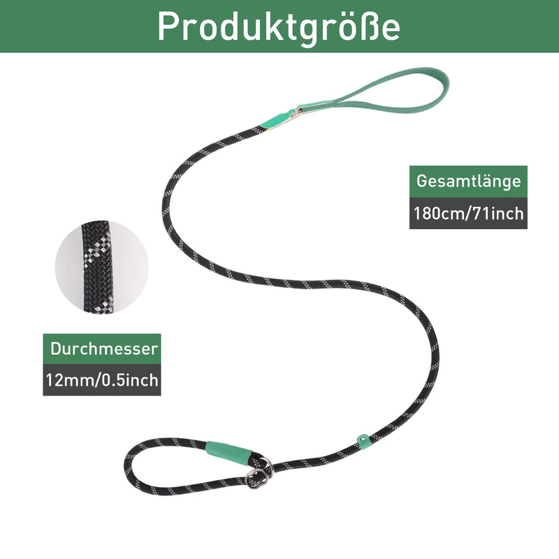 Lollanda Adjustable Dog Lead, Reflective Dog Lead, Long Training Lead, Dog Lead for Large & Medium Dogs (Green) Green - PawsPlanet Australia