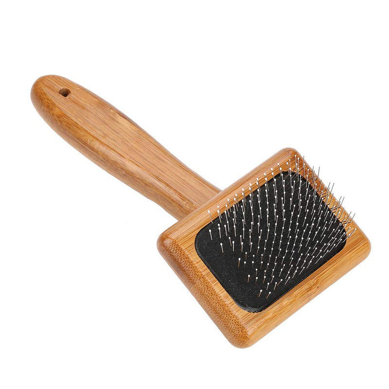 Oumefar Healthy Bamboo Dog Hair Comb Eco-Friendly Pet Wooden Brush Massage Grooming Slicker Brush with Rounded Bristles(Charged) Charged - PawsPlanet Australia