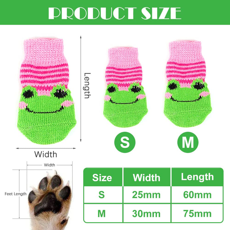 Hwtcjx Paw Protector, Dog Socks Paws Stop Licking, Socks for Dogs, Non-Slip Pet Socks, Pet Socks with Rubber, Non-Slip Warmth, Anti-Scratch, Suitable for Indoor Wear, 25 x 60 mm (W x L), (2 Pieces, S) - PawsPlanet Australia