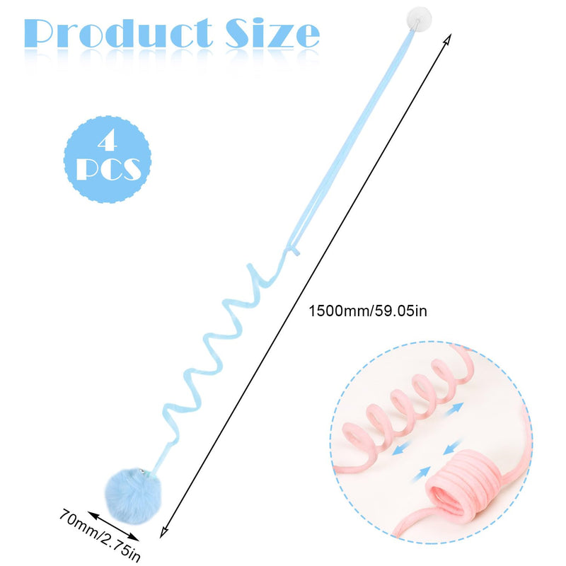 Cat Toy Hanging Door Frame Self-employment Interactive Cat Toy Intelligence Cat Toy Retractable Kitten Wand Toy Cat Toys (Pack of 4) - PawsPlanet Australia