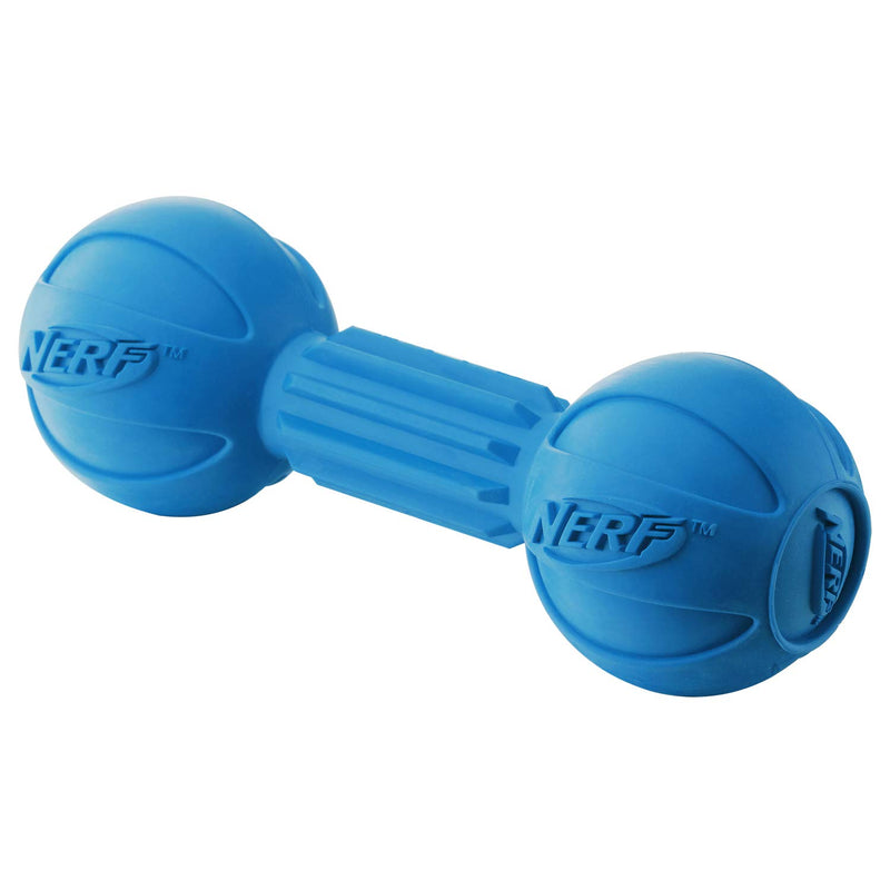 [Australia] - Nerf Dog Barbell Chew Toy 2-Pack Blue and Green 